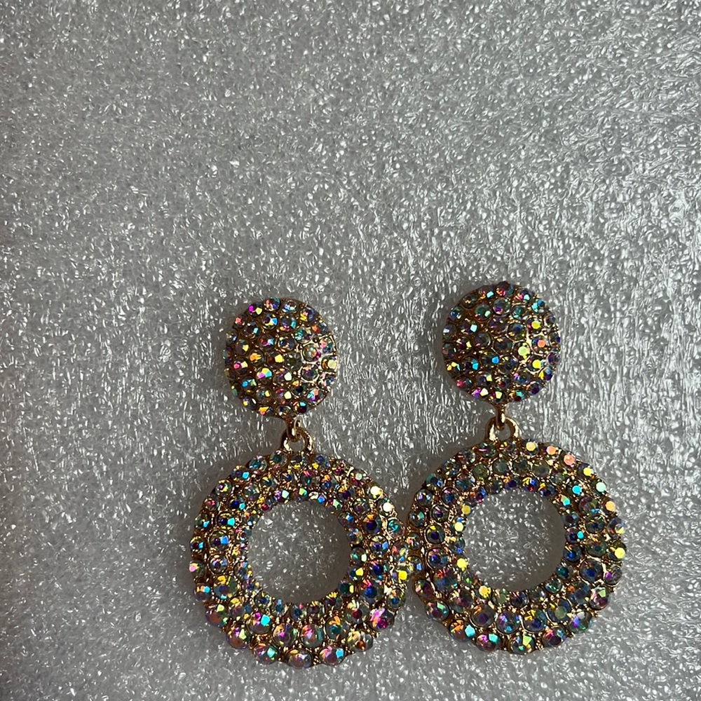 Rhinestone Long Drop Earrings